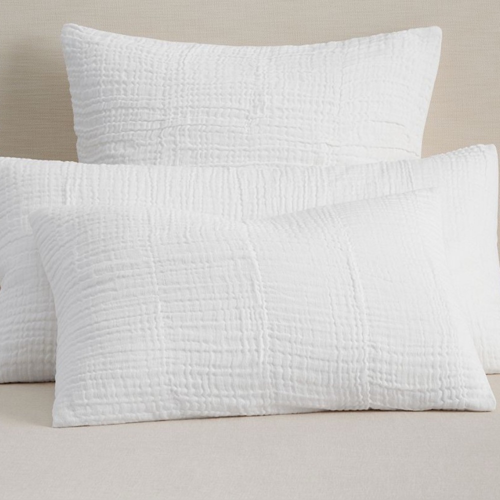 Pottery Barn Set 2 Cloud Shams White
